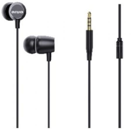 AURICULARES INTRAUDITIVOS AIWA ESTM-20BK/ CON MICROFONO/ JACK 3.5/ NEGROS