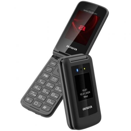 TELEFONO MOVIL AIWA FP-30-2G BK PARA PERSONAS MAYORES/ NEGRO