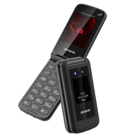 TELEFONO MOVIL AIWA FP-30-4G BK PARA PERSONAS MAYORES/ NEGRO