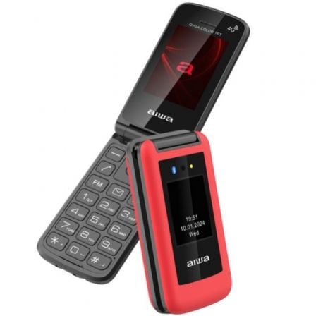 TELEFONO MOVIL AIWA FP-30-4G RD PARA PERSONAS MAYORES/ ROJO