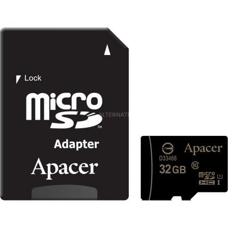 TARJETA DE MEMORIA APACER 32GB MICROSD HC UHS 1 CON ADAPTADOR/ CLASE 10/ 80MBS | Tarjetas de memoria