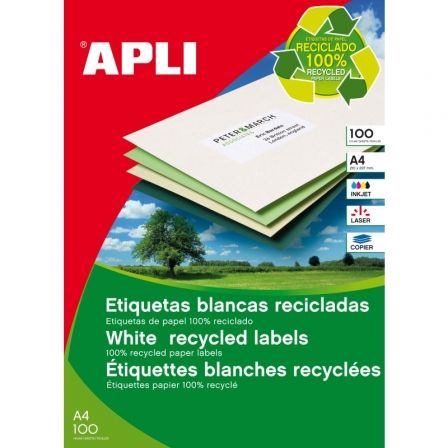 ETIQUETAS ADHESIVAS APLI 12059/ 70 X 25.4MM/ 100 HOJAS