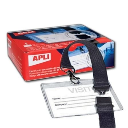 IDENTIFICADORES DE PLASTICO APLI 11744/ 90 X 56MM/ 25 UDS/ PARA TARJETAS DE VISITA