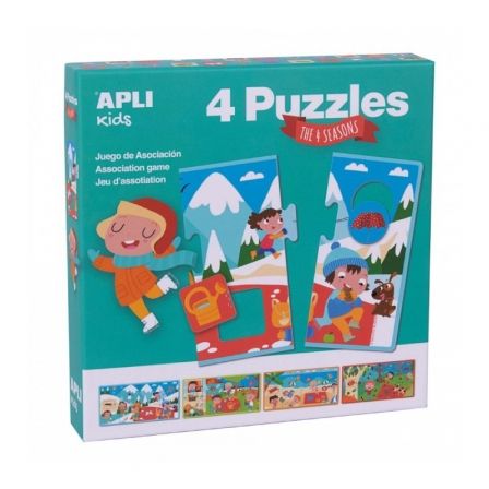 PACK 4 PUZLES LAS 4 ESTACIONES APLI KIDS 17895 | Manualidades