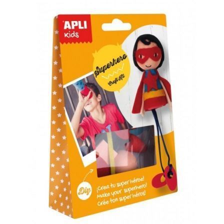 MINI KIT MANUALIDADES APLI KIDS CRAFT KIT SUPERHEROE - INCLUYE TODO EL MATERIAL PARA CREAR LA FIGURA DEL PACK - NO INCLUYE ADHES | Manualidades