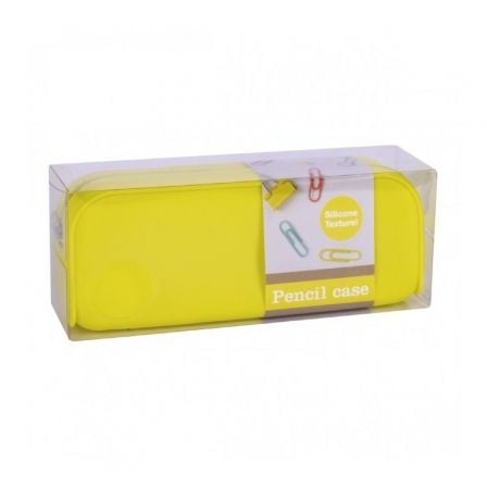 ESTUCHE PORTATODO APLI FLUOR COLLECTION/ 185 X 75 X 55MM/ AMARILLO FLUORESCENTE