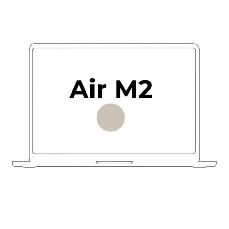 APPLE MACBOOK AIR 13.6"/ M2 8-CORE CPU/ 8GB/ 256GB SSD/ 8-CORE GPU/ BLANCO ESTRELLA