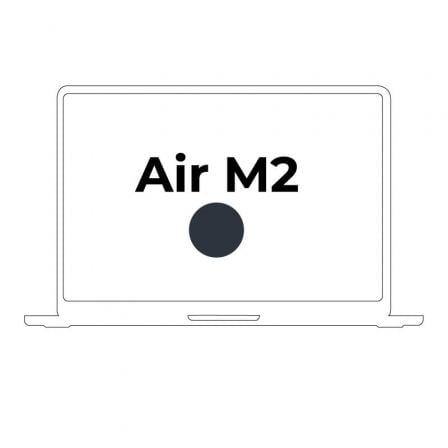 APPLE MACBOOK AIR 13.6"/ M2 8-CORE CPU/ 8GB/ 256GB SSD/ 8-CORE GPU/ NEGRO MEDIANOCHE