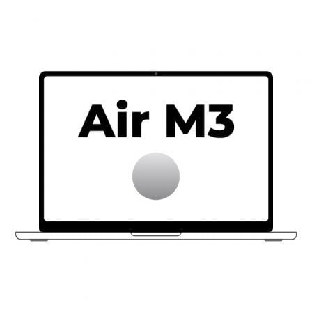 APPLE MACBOOK AIR 13,6"/ M3 8-CORE CPU/ 8GB/ 256GB SSD/ 8-CORE GPU/ PLATA