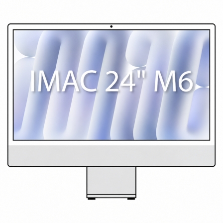 APPLE IMAC 24" RETINA 4,5K / M6 12-CORE CPU/ 16GB/ 256GB SSD/ 12-CORE GPU/ PLATA | Imac