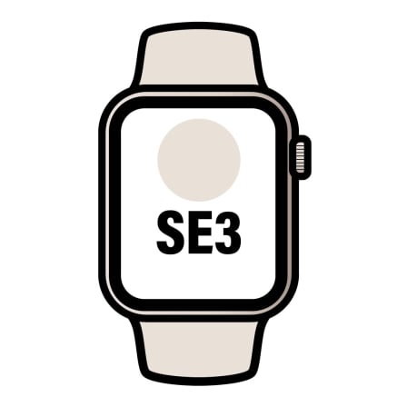 APPLE WATCH SE3/ GPS/ 40MM/ CAJA DE ALUMINIO BLANCO ESTRELLA/ CORREA DEPORTIVA ARENA M/L | Apple watch