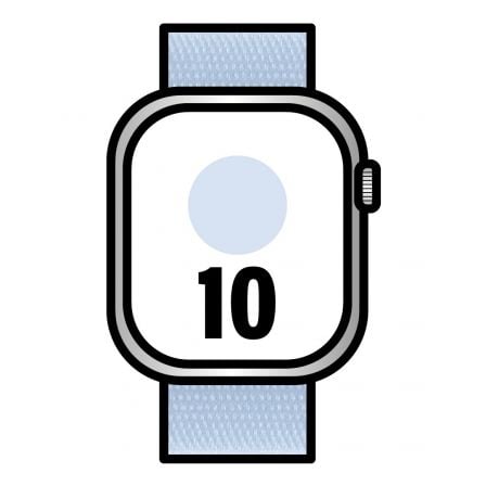 APPLE WATCH SERIES 10/ GPS/ 42MM/ CAJA DE ALUMINIO / CORREA LOOP DEPORTIVA AZUL NUBE