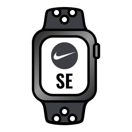 APPLE WATCH SE/ GPS/ CELLULAR/ 40MM/ CAJA DE ALUMINIO EN GRIS ESPACIAL/ CORREA NIKE DEPORTIVA ANTRACITA Y NEGRA