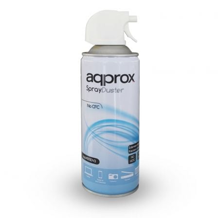 SPRAY LIMPIA POLVO DE AIRE COMPRIMIDO APPROX APP400SDV3 - 400ML - CANULA ESPECIAL ZONAS DIFICILES