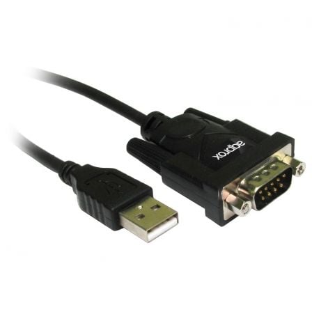 ADAPTADOR USB A SERIE APPROX APPC27 - INTERFAZ SERIE RS-232 - CONEXIONES USB/DB9 MACHO - SOPORTA WINDOWS / LINUX / MAC OS