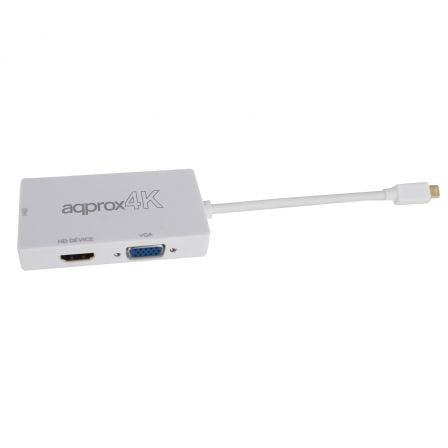 ADAPTADOR APPROX APPC37 DE DISPLAYPORT A VGA / DVI / HDMI - RESOLUCION MAX. 4K - PLUG AND PLAY