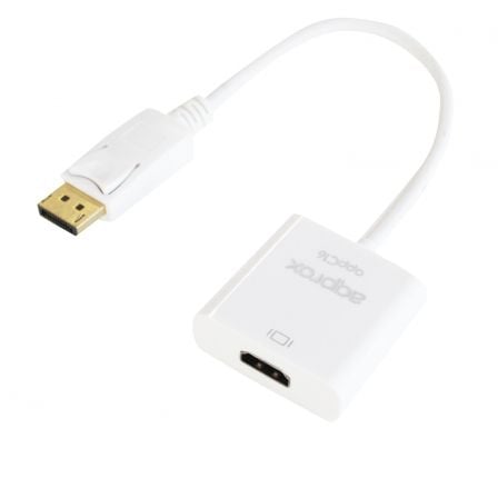 ADAPTADOR APPROX DISPLAYPORT A HDMI - RESOLUCION HASTA 1200P - BLANCO