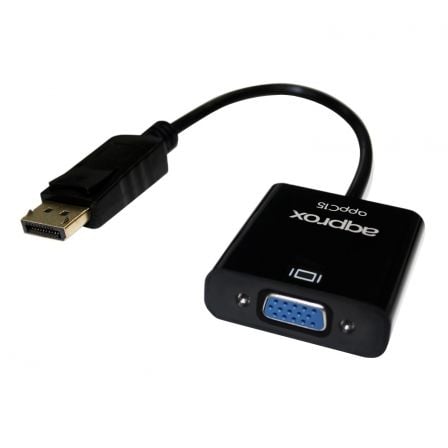 ADAPTADOR APPROX  DISPLAY PORT A VGA - RESOLUCION HASTA 1200P -  60HZ - ESTANDAR 1.1A