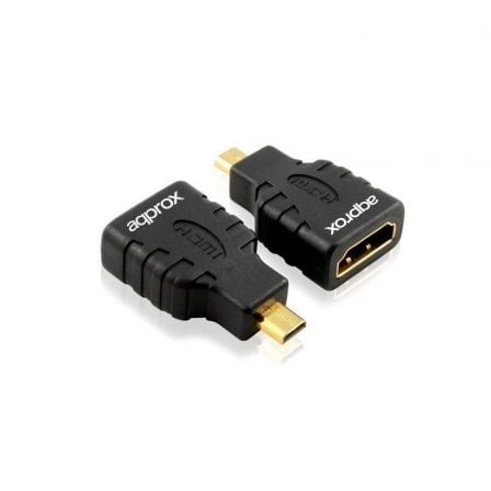 ADAPTADOR APPROX HDMI HEMBRA A MICROHDMI MACHO - BANADO EN ORO