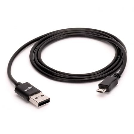 CABLE USB A MICROUSB APPROX APPC38 - CONECTORES MACHO/MACHO - 1M - NEGRO