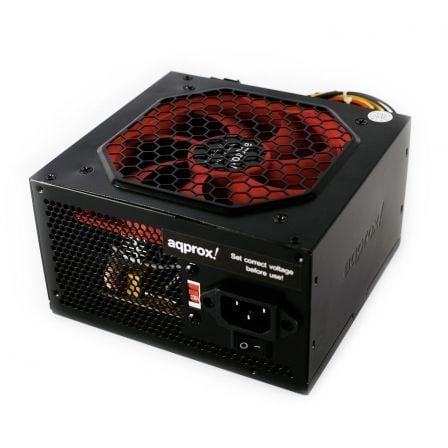 FUENTE DE ALIMENTACION ATX APPROX APP500LITEB01 - 500W - VENTILADOR 12CM - CABLE ALIMENTACION NO INCLUIDO - NEGRO