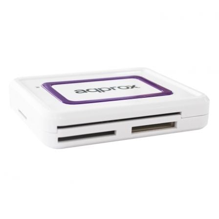 LECTOR EXTERNO DE DNI Y SMART CARDS APPROX APPCRDNIW - COMPATIBLE CON TARJETAS SIM - 7 RANURAS - PARA S.O. WINDOWS - USB 2.0 - C