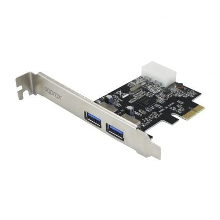 TARJETA PCI EXPRESS APPROX APPPCIE2P3 - 2X USB3.0 - CONECTOR ALIMENTACION MOLEX 4 PINES | Tarjetas pci - conexion externa