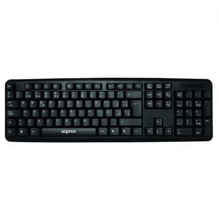 TECLADO APPROX APPKBECO - DISENO LIGERO Y COMPACTO - 105 TECLAS CON MEMBRANA ALTA CALIDAD - CABLE USB 1.5M