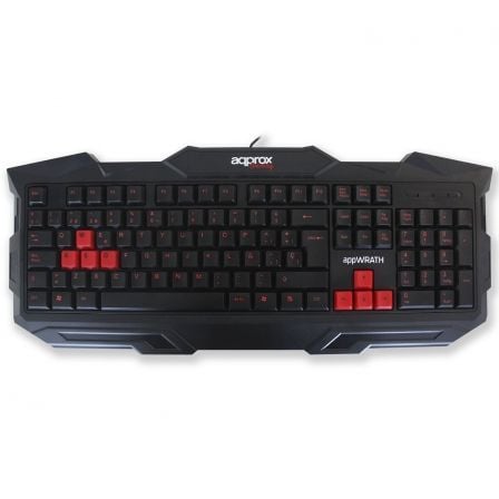 TECLADO GAMING APPROX APPWRATH - 8 TECLAS GAMING ROJAS - PLUG AND PLAY - CABLE 140CM - USB