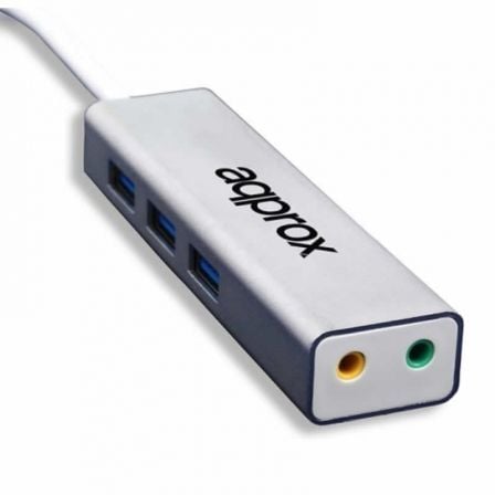 TARJETA DE SONIDO EXTERNA 5.1 APPROX APPUSB51HUB + HUB 3 PUERTOS USB 3.0 - USB - COMPATIBLE WIN/MAC/LINUX