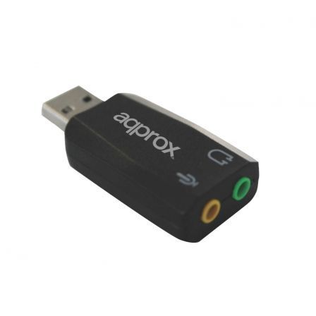 TARJETA DE SONIDO EXTERNA APPROX APPUSB51 - USB - PLUG AND PLAY - 5.1 - SONIDO 3D - ENTRADAS DE MICROFONO Y ALTAVOCES