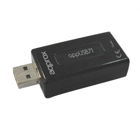 TARJETA DE SONIDO EXTERNA APPROX APPUSB71 - USB - PLUG AND PLAY - 7.1 - SONIDO 3D - ENTRADAS DE MICROFONO Y ALTAVOCES