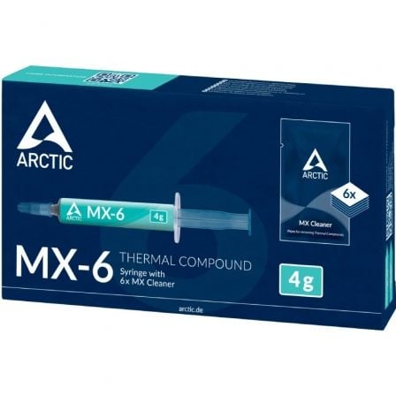 PASTA TERMICA ARCTIC MX-6/ 4G/ INCLUYE 6 TOALLITAS