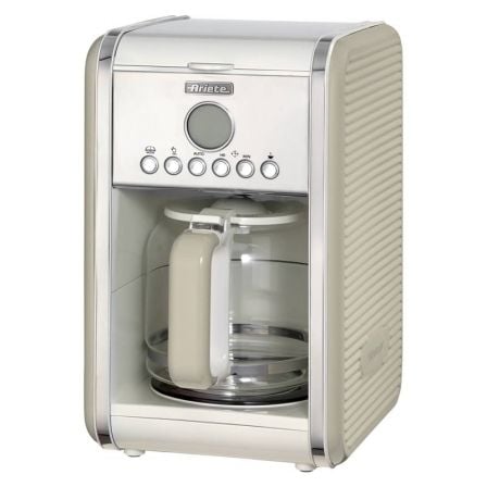 CAFETERA DE GOTEO ARIETE VINTAGE BEIGE - 2000W - 4-12 TAZAS - JARRA VIDRIO TEMPLADO - CUERPO METALICO + ABS