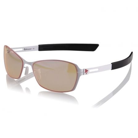 GAFAS AROZZI VISIONE VX-500-1 BLANCO/NEGRO - REDUCE LUZ AZUL - ACERO INOXIDABLE/ACETATO - LENTE COLOR PURPURA - CERTIFICACION CE