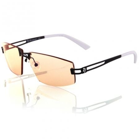 GAFAS AROZZI VISIONE VX600-1 NEGRO/BLANCO - REDUCE LUZ AZUL - ACERO INOXIDABLE/ACETATO - LENTE COLOR PURPURA - CERTIFICACION CE/