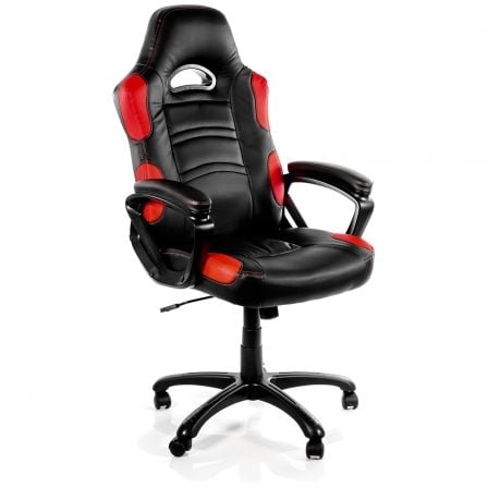 SILLA GAMER AROZZI ENZO ROJA - ALTURA AJUSTABLE - REPOSABRAZOS ACOLCHADOS - RESPALDO INCLINABLE - 5 RUEDAS - SOPORTA HASTA 95KG