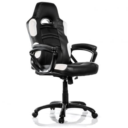 SILLA GAMER AROZZI ENZO BLANCA - ALTURA AJUSTABLE - REPOSABRAZOS ACOLCHADOS - RESPALDO INCLINABLE - 5 RUEDAS - SOPORTA 95KG