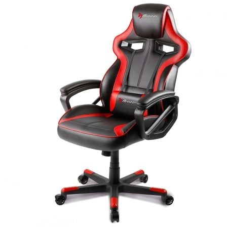 SILLA GAMER AROZZI MILANO ROJO - ALTURA AJUSTABLE - RESPALDO INCLINABLE - COJIN LUMBAR - 5 RUEDAS - SOPORTA HASTA 95KG