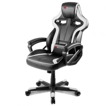 SILLA GAMER AROZZI MILANO BLANCA - ALTURA AJUSTABLE - RESPALDO INCLINABLE - COJIN LUMBAR - 5 RUEDAS - SOPORTA HASTA 95KG