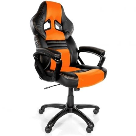 SILLA GAMER AROZZI MONZA NARANJA - ROTACION GIRATORIA 360 - ACOLCHADO GRUESO - ALTURA AJUSTABLE - ASIENTO ABATIBLE - 5 RUEDAS -