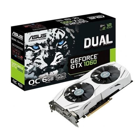 TARJETA GRAFICA ASUS GEFORCE DUAL-GTX1060-6G - GPU OC 1708MHZ - 6GB GDDR5 - PCI EXPRESS 3.0 - DVI-D /HDMIX2/DISPLAYPORTX2