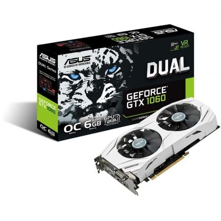 TARJETA GRAFICA ASUS GEFORCE DUAL-GTX1060-O6G - GPU OC 1809/1594MHZ - 6GB GDDR5 - PCI EXPRESS 3.0 - DVI-D /HDMIX2/DISPLAYPORTX2