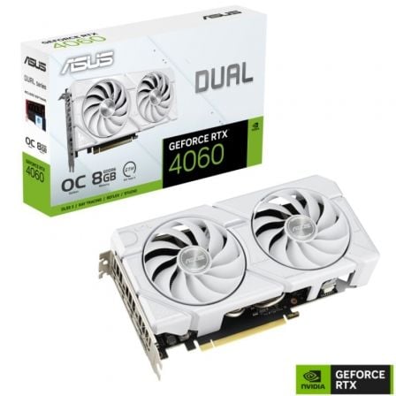 TARJETA GRAFICA ASUS DUAL GEFORCE RTX 4060 EVO OC WHITE EDITION/ 8GB GDDR6