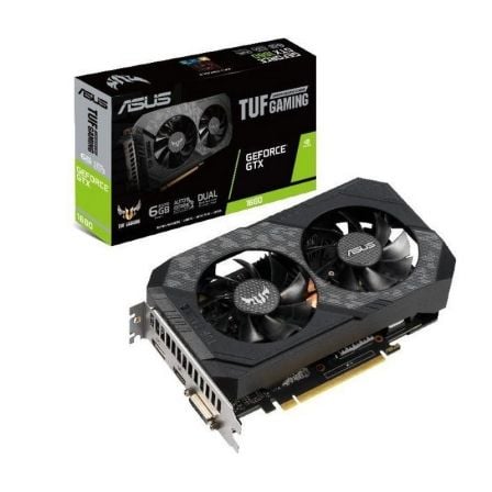 TARJETA GRAFICA ASUS GEFORCE TUF-GTX1660-6G-GAMING - CUDA CORE 1408 - 6GB GDDR5 - PCI EXPRESS 3.0 - HDMI/DVI-D/DISPLAYPORT