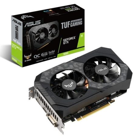 TARJETA GRAFICA ASUS GEFORCE TUF-GTX1660-O6G-GAMING - CUDA CORE 1408 - 6GB GDDR5 - PCI EXPRESS 3.0 - HDMI/DISPLAYPORT/DVI-D