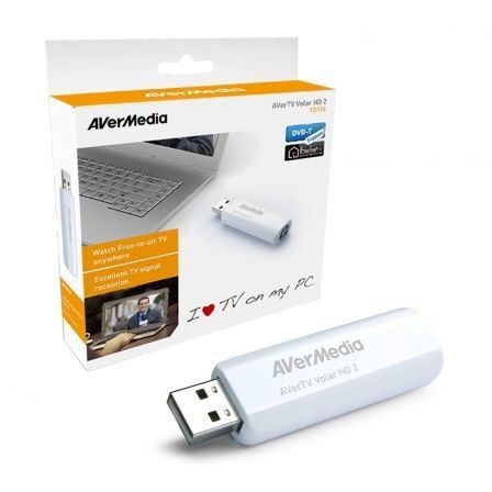 SINTONIZADOR TV POR USB AVERMEDIA 61TD1100A0AB - USB2.0 - MANDO A DISTANCIA - ANTENA ALTA GANANCIA