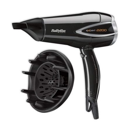 SECADOR DE PELO BABYLISS D342E - 2200W - 3* VELOCIDADES/TEMPERATURAS - CONCENTRADOR 10MM - ANILLA PARA COLGAR - INCLUYE DIFUSOR