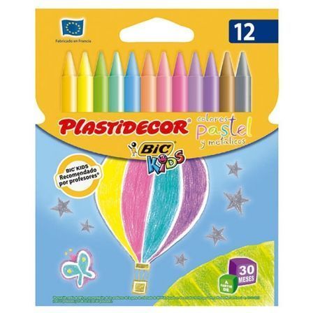 CERAS PLASTICAS BIC KIDS PLASTIDECOR 9339611/ 12 UNIDADES