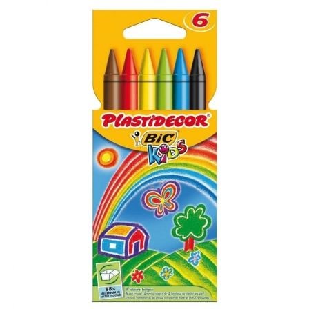 CERAS PLASTICAS BIC KIDS PLASTIDECOR 8757731/ 6 UNIDADES